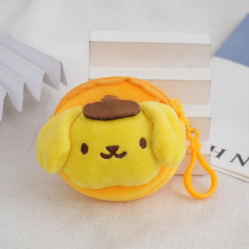 Porte-monnaie en peluche avec fermeture éclair pour enfants