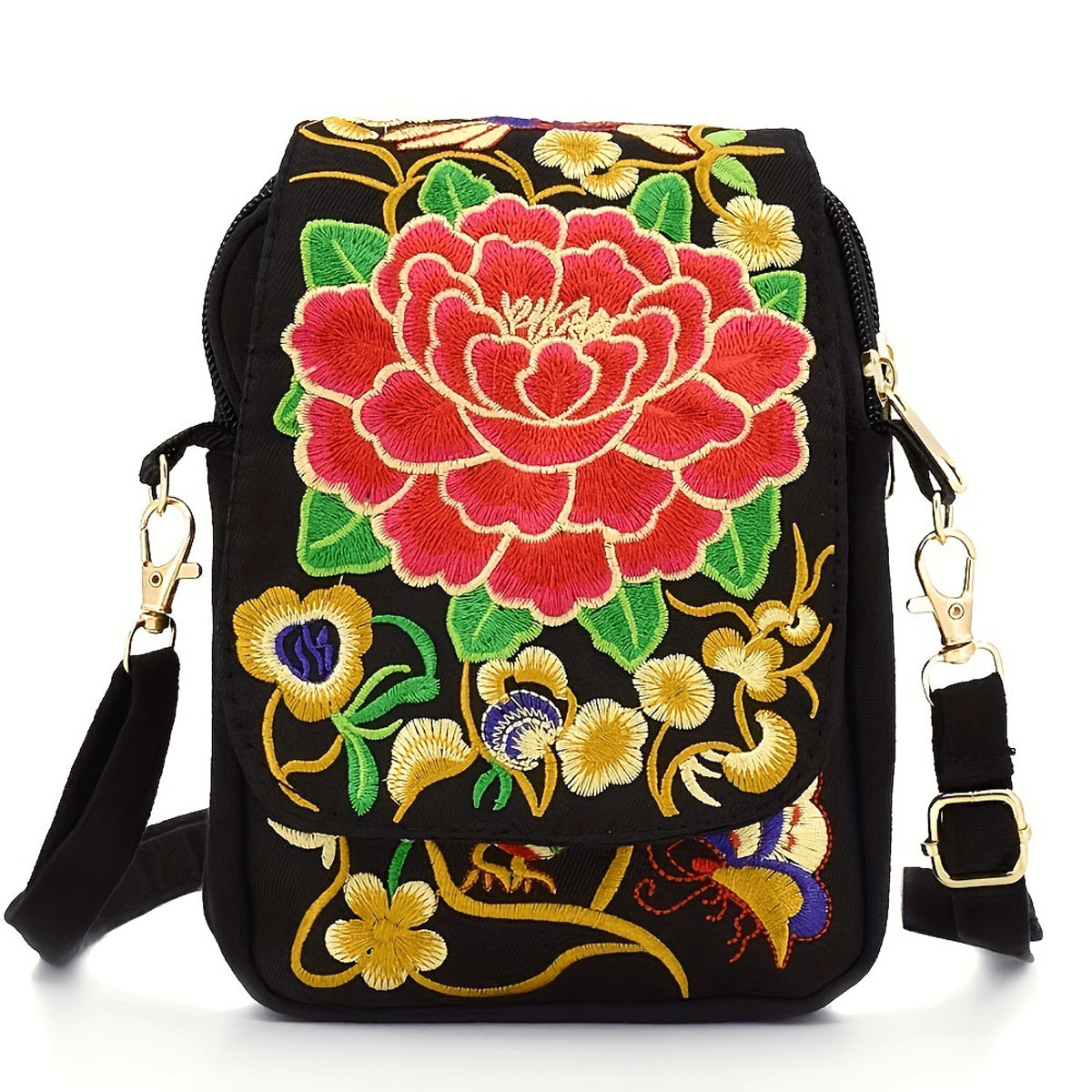 Women's Yunnan National Style Embroidered Mini Flap Crossbody Bags