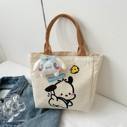 Canvas Cute Style Commuting Hand Lunch Handbags