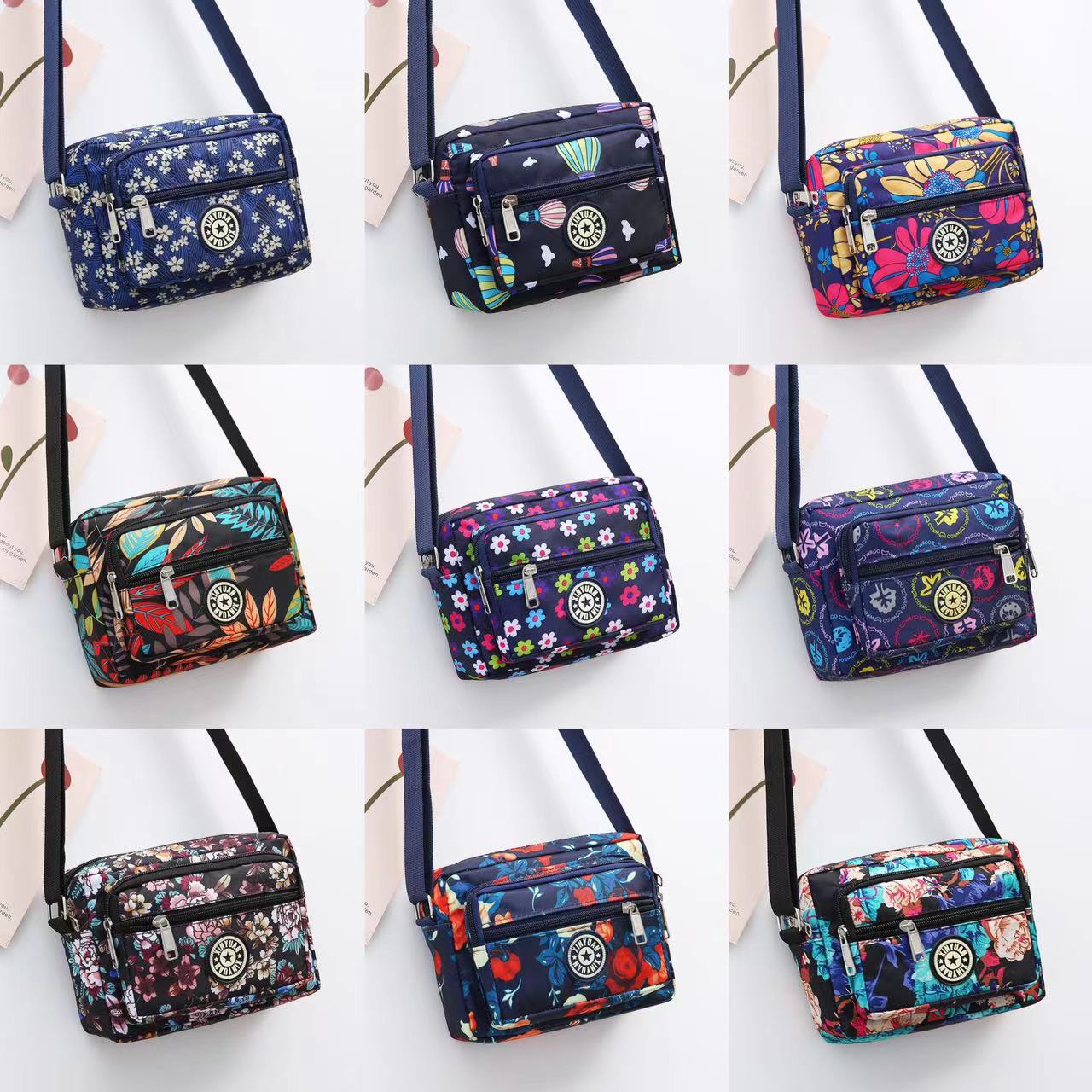 Women's Korean Style Oxford Mummy Flower Cloth Crossbody Bags