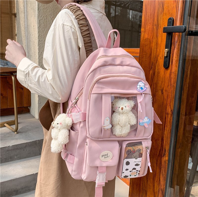 Women's Wind Large Capacity High Korean Cartoon Backpacks