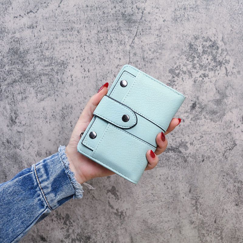 Women's Fashion Sweet Small Korean Cute Folding Ladies Wallets