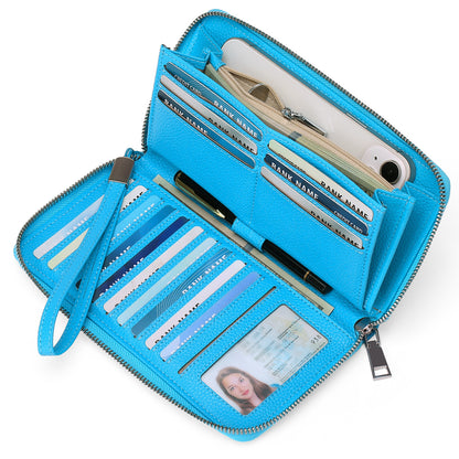 Women's Swiping Large Capacity Long Multi Slots Ladies Wallets