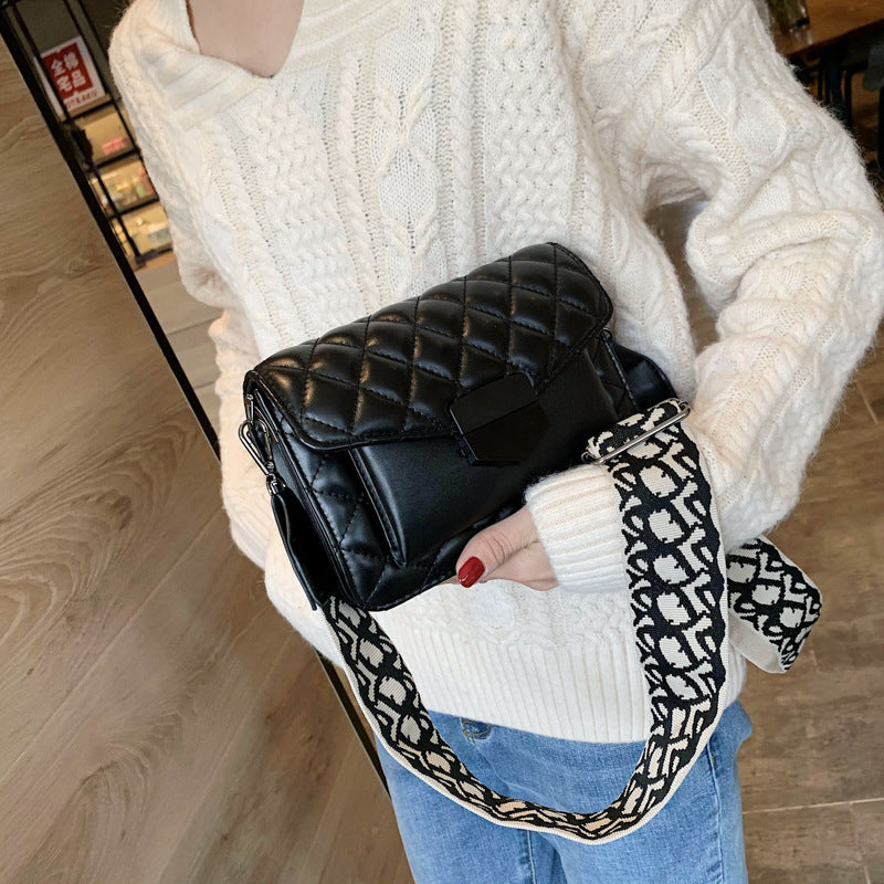 Women's Simple Texture Pouches Trendy Fashion Rhombic Crossbody Bags