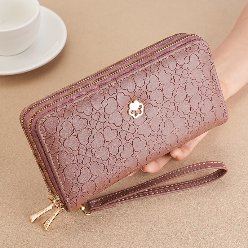 Women's Long Double Zipper Mobile Mini Ladies Wallets