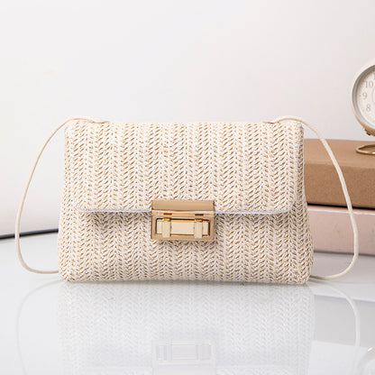 Women's Sweet Style Fashion Straw Daisy Twist Summer Crossbody Bags