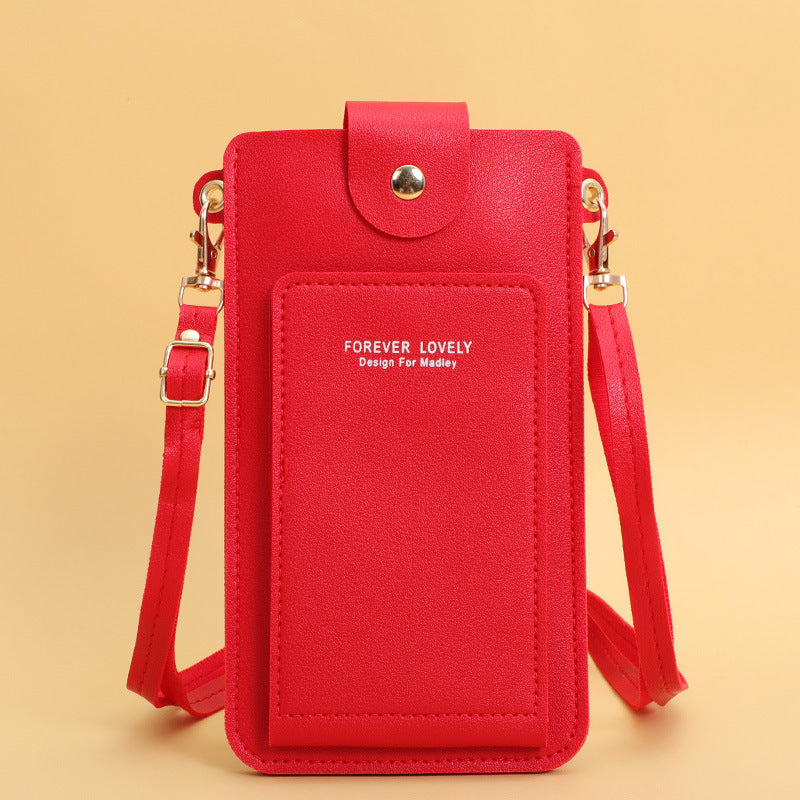 Women's Solid Color Fashion Simple Small License Phone Bags