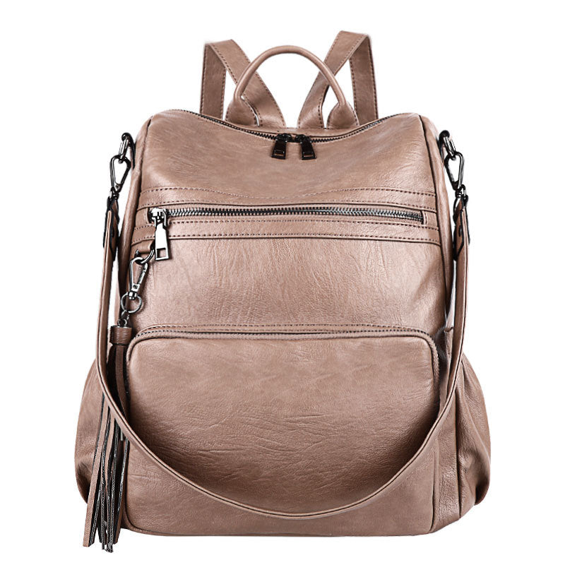 Women's Summer Fashion Leather High-grade Large Capacity Backpacks