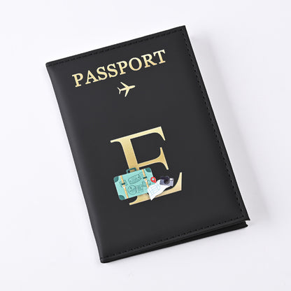 Étui pour passeport en cuir au design de lettre cool