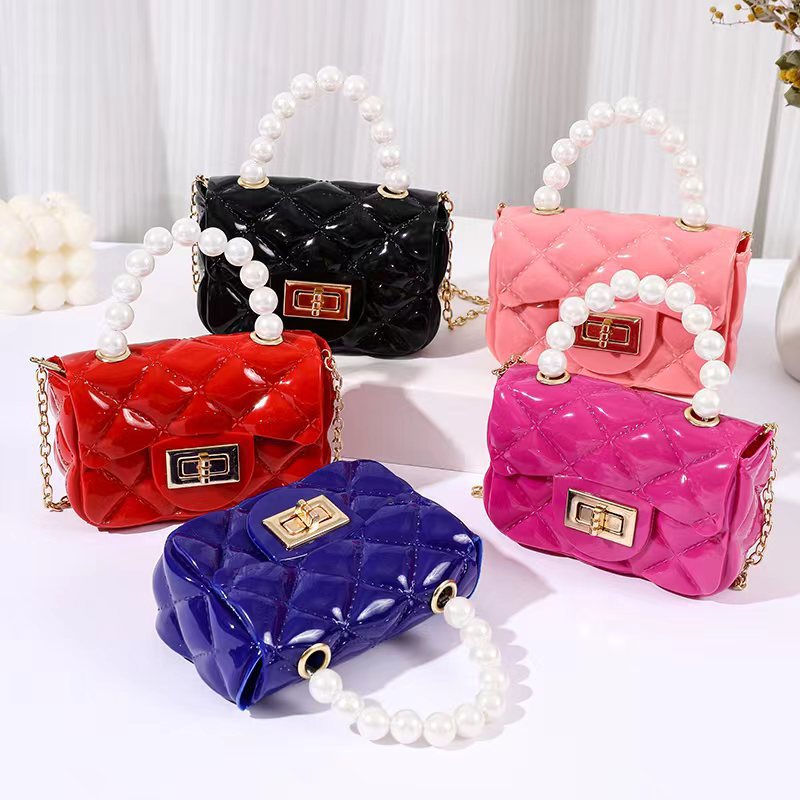 Candy Color Chain Change Packet Pearl Crossbody Bags