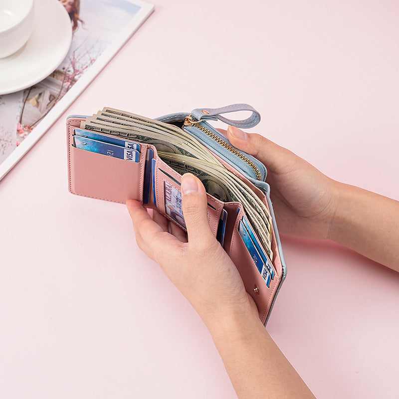 Porte-monnaie à fermeture éclair pour femmes, à la mode, à plusieurs fentes, pour le printemps