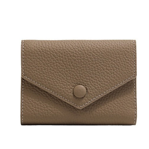 Women's Simple Off Short Style Leather Small Card Holder