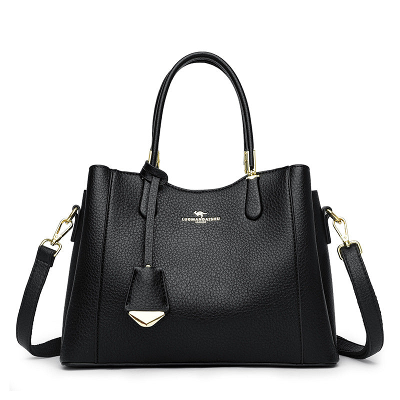 Women's Stylish Mom Fashion Soft Leather Handbags