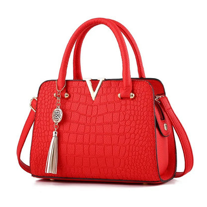 Women's Fashion Classic Large Capacity Crocodile Pattern Bags