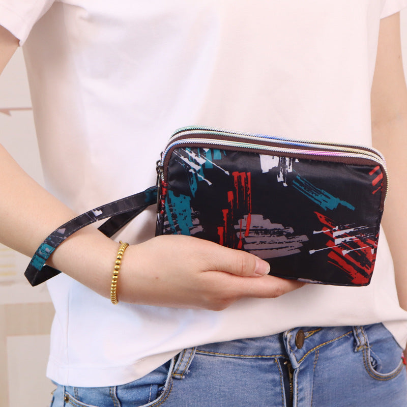 Durable Women's Long Clutch Fabric Zip Handbags