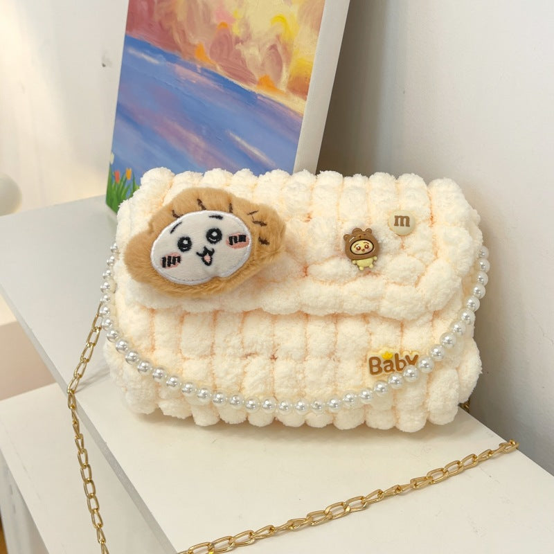 Dog Hand-woven Material Make Cute Finished Crossbody Bags