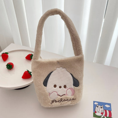 Women's Plush Present Cute Melody Lunch Shoulder Bags