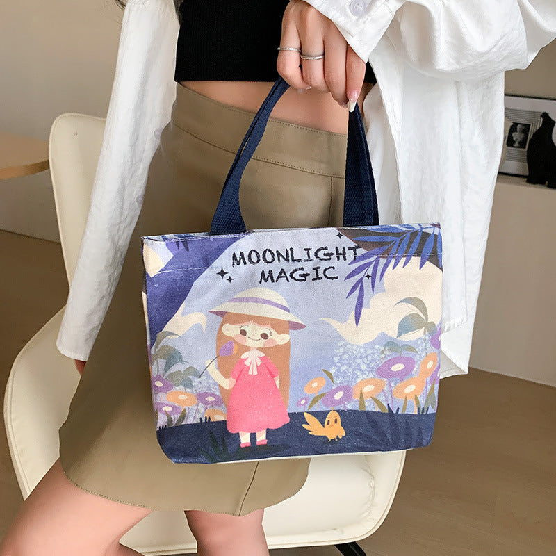 Canvas Female Cartoon Cabs Fashion Korean Handbags