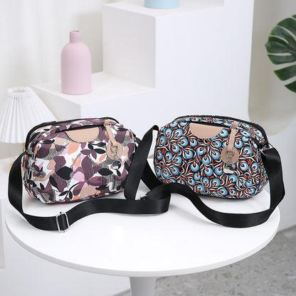 Women's Printed Large Capacity Korean Small Square Crossbody Bags