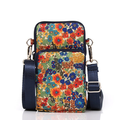 Korean Style Printed Nylon Mini Mobile Phone Bags