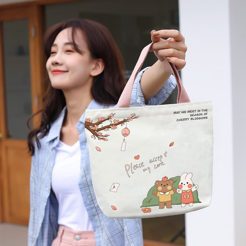 Canvas Female Cartoon Cabs Fashion Korean Handbags