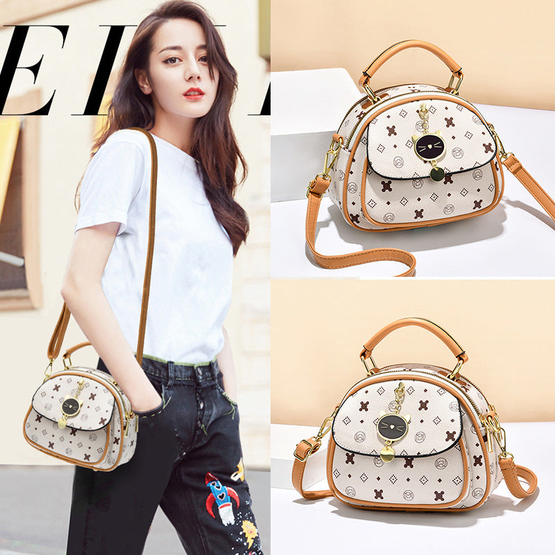 Women's Popular Round Fashionable Summer Fashion Chain Textured Bags