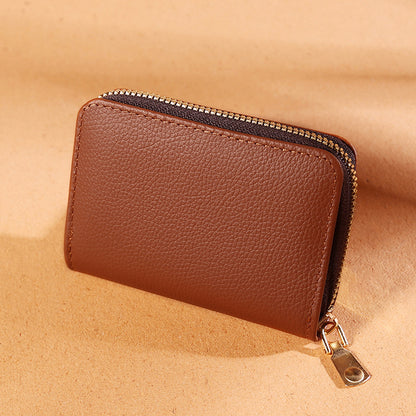 Women's High Quality Leather Expanding Swiping Ladies Wallets