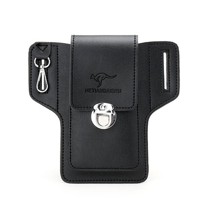 Men's Stall Long-stemmed Pipe Leather Mobile Vertical Men's Waist Packs