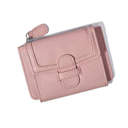 Women's Korean Short Authentic Leather Tactile Feel Ladies Wallets