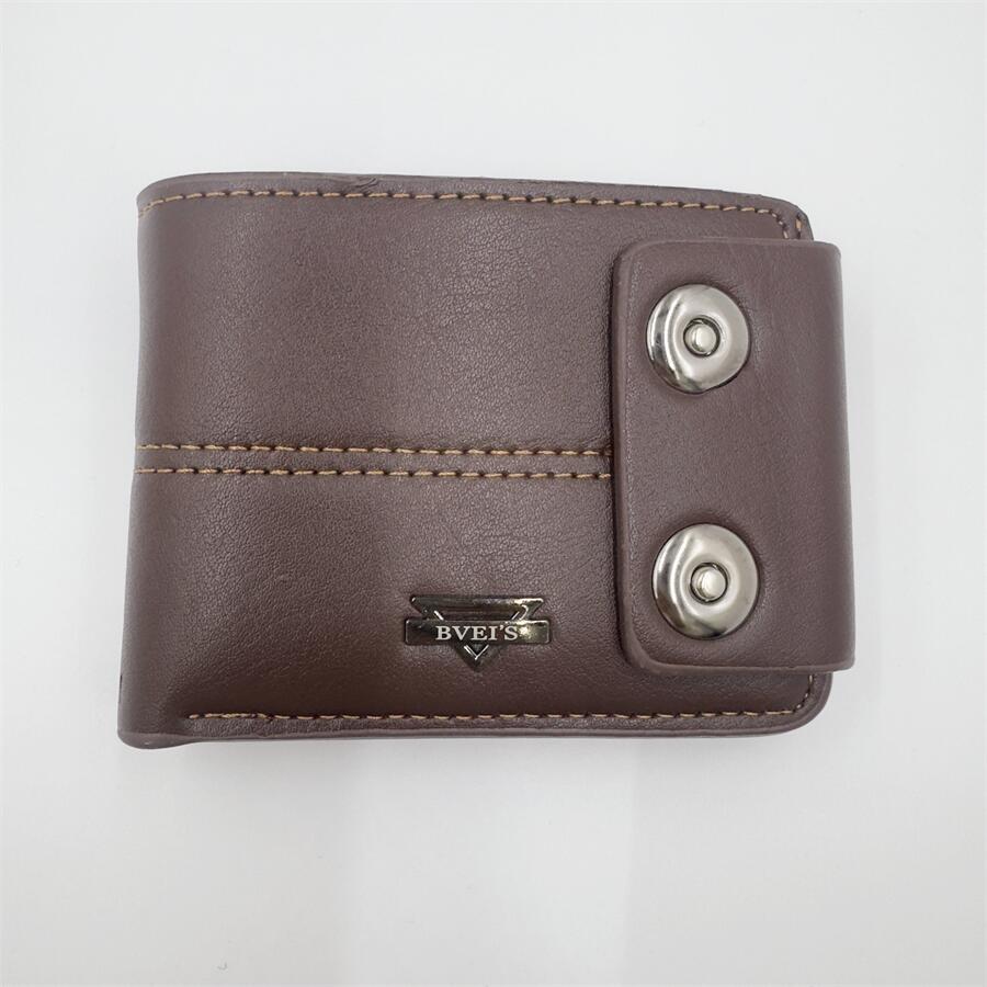 Men's Short Multiple Slots Pairs Magnetic Snap Men's Wallets