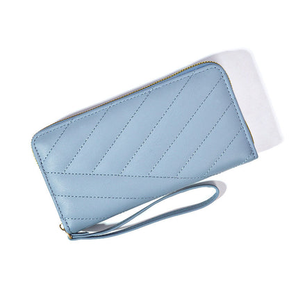 Women's Single Zipper Solid Color Simple Fresh Ladies Wallets