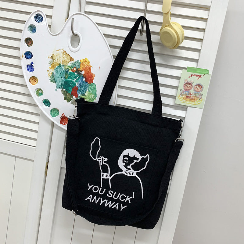 Female Style Soft Cute Cotton Large Shoulder Bags