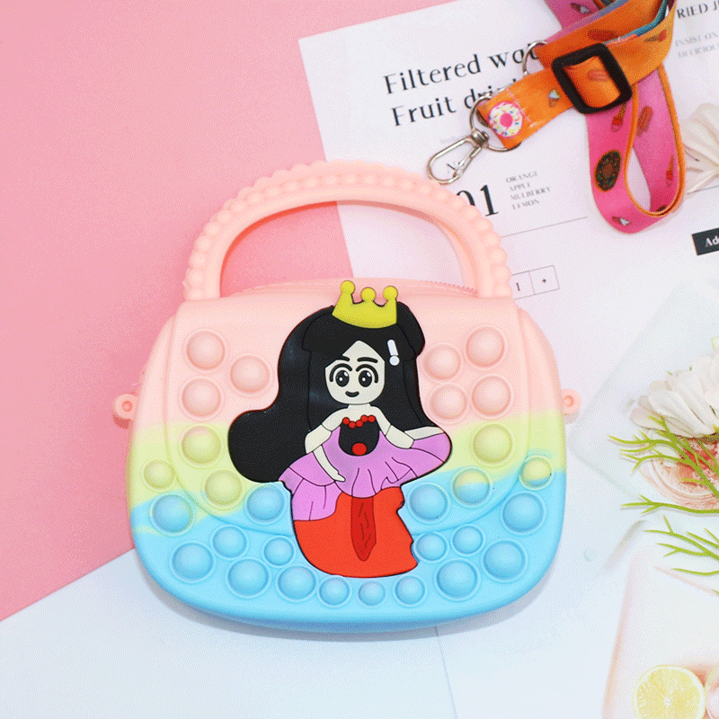 Killer Pioneer Cartoon Color Silicone Portable Children's Coin Purse