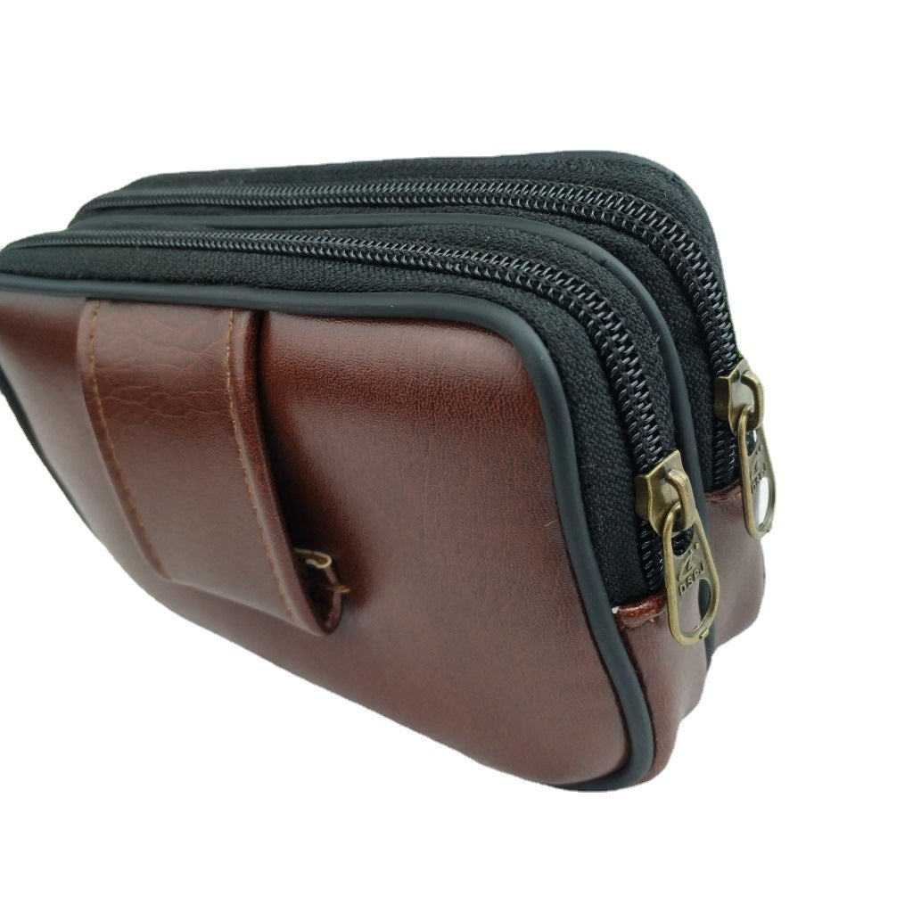 Men's Mobile Outdoors Across Leather Stall Horizontal Phone Bags