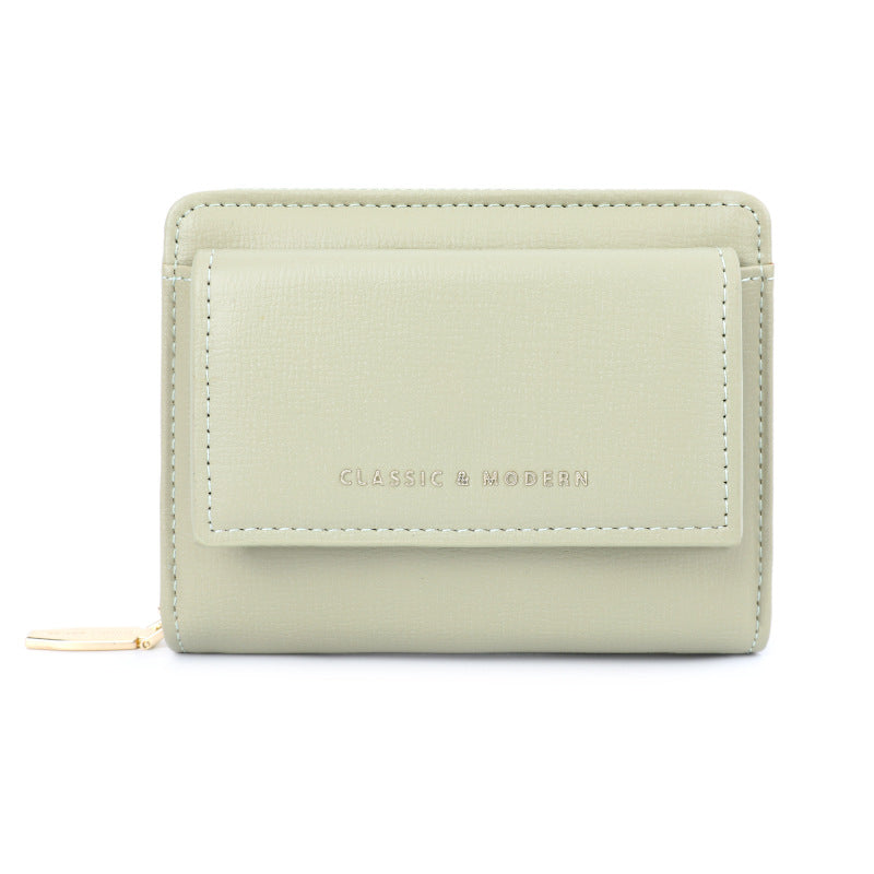 Women's Solid Color Simple Multiple Slots Korean Ladies Wallets