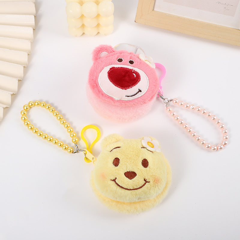 Animal Head Earphone Fashion Solid Color Mini Coin Purses