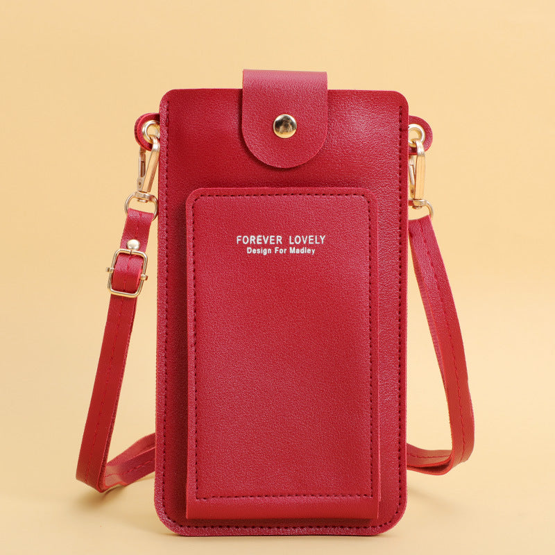 Women's Solid Color Fashion Simple Small License Phone Bags