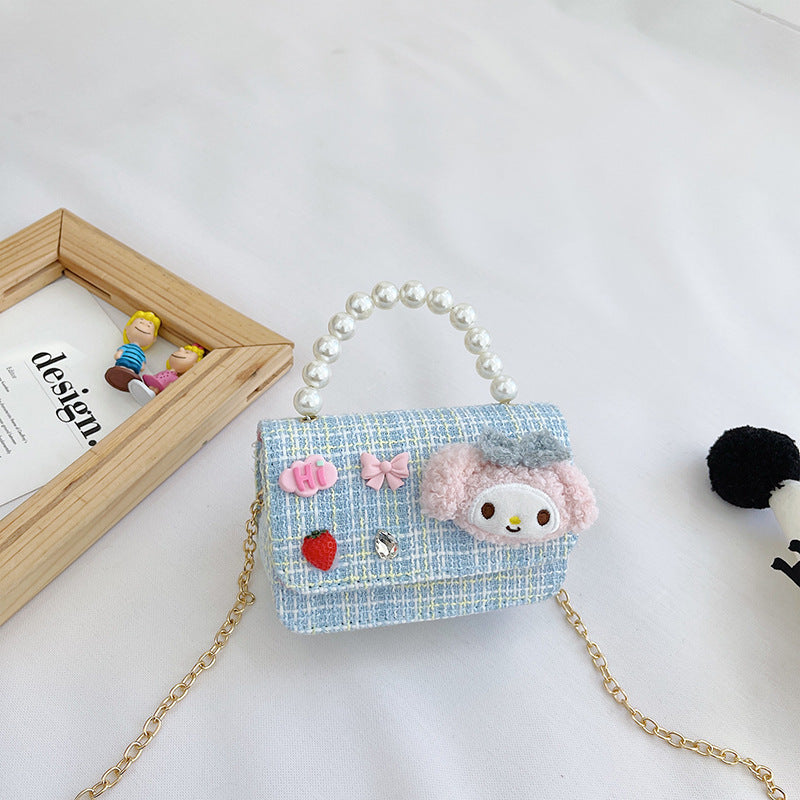 Children's Pearl Cartoon Doll Accessory Fashion Princess Children's Shoulder Bags