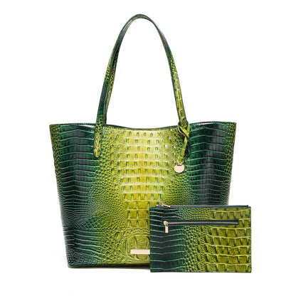 Sac à main fourre-tout pour femme motif crocodile rétro Brahmin