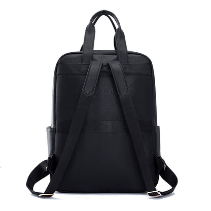 Women's Soft Leather Fashionable Large Capacity Computer Backpacks