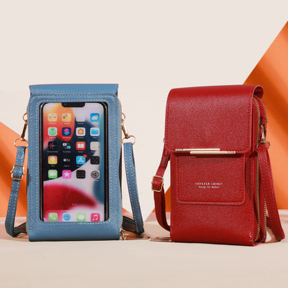 Mobile Touch Screen Solid Color Multifunctional Phone Bags