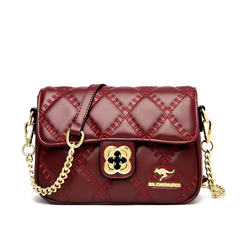 Women's Rhombus Fashion Classic Style Rotating Chain Crossbody Bags