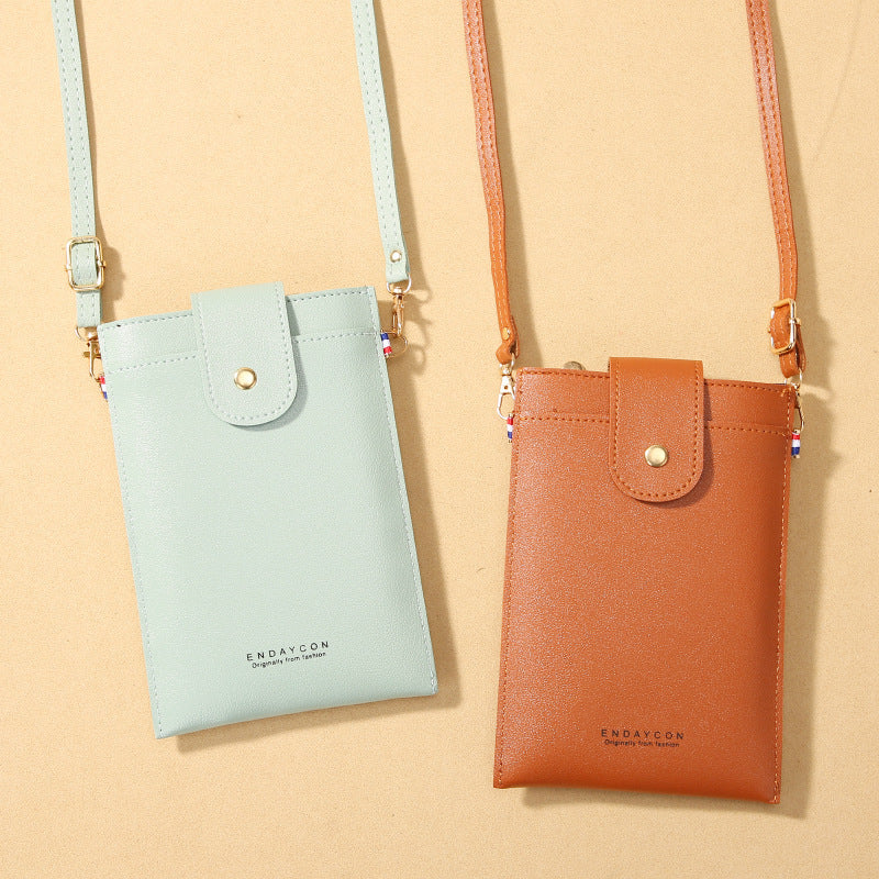 Women's Solid Color Fashion Simple Small Vertical Phone Bags