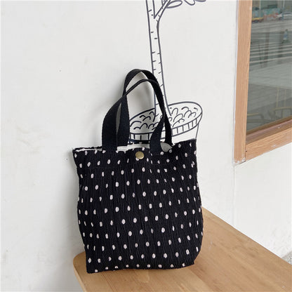 Women's Simple Cute Cloth Printed Lunch Handbags