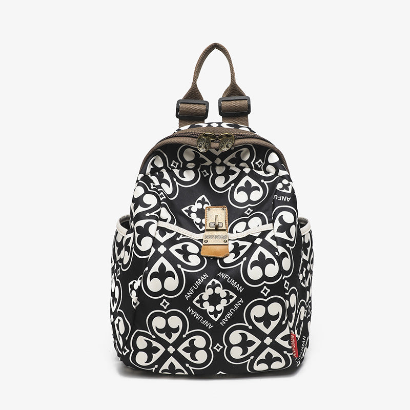 Capacity Ethnic Style Trendy Printed Fashionable Backpacks