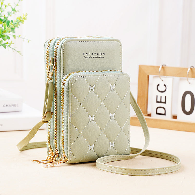 Women's Stylish Versatile Mini Zipper Solid Color Bags