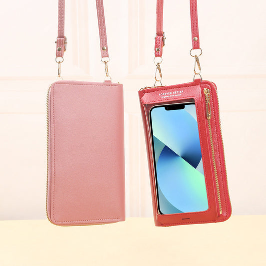 Women's Touch Screen Multifunctional Transparent Mini Mobile Phone Bags