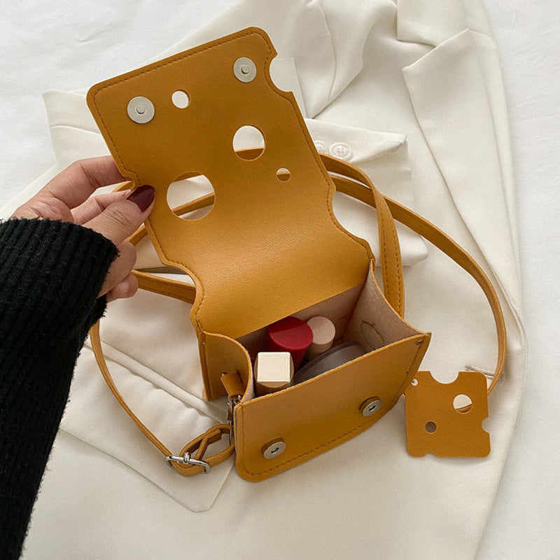 Trendy Cute Mini Hole Cheese Triangle Bags