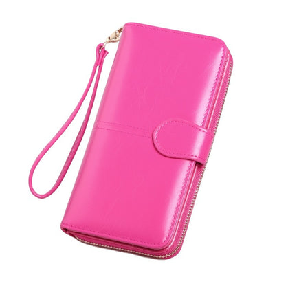 Women's Long Zipper Hasp Large Capacity Multiple Ladies Wallets