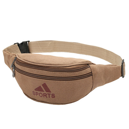 Men's Thick Canvas Mobile Large Capacity Business Men's Waist Packs